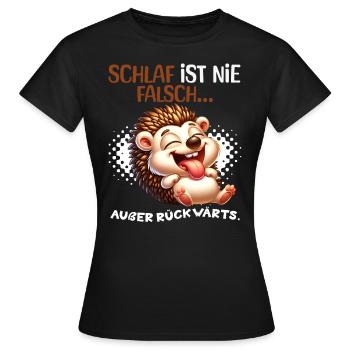 Je suis fatigué Paresseux Drôle Pyjama Matin Grognements - T-shirt Femme - noir - Devant - AI Model Female 172 dark (172cm)