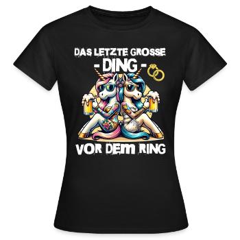 Enterrement de vie de garçon Mariée Enterrement de vie de jeune fille Grondement de femmes - T-shirt Femme - noir - Devant - AI Model Female 172 dark (172cm)