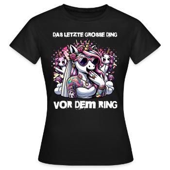 Enterrement de vie de garçon Mariée Enterrement de vie de jeune fille Grondement de femmes - T-shirt Femme - noir - Devant - AI Model Female 172 dark (172cm)