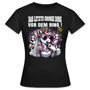 Enterrement de vie de garçon Mariée Enterrement de vie de jeune fille Grondement de femmes - T-shirt Femme - noir - Devant - AI Model Female 172 dark (172cm)