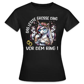 Enterrement de vie de garçon Mariée Enterrement de vie de jeune fille Grondement de femmes - T-shirt Femme - noir - Devant - AI Model Female 172 dark (172cm)