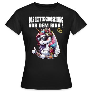 Enterrement de vie de garçon Mariée Enterrement de vie de jeune fille Grondement de femmes - T-shirt Femme - noir - Devant - AI Model Female 172 dark (172cm)