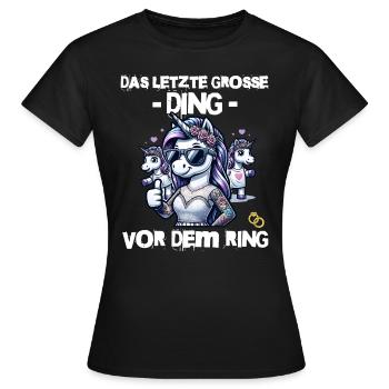 Enterrement de vie de garçon Mariée Enterrement de vie de jeune fille Grondement de femmes - T-shirt Femme - noir - Devant - AI Model Female 172 dark (172cm)