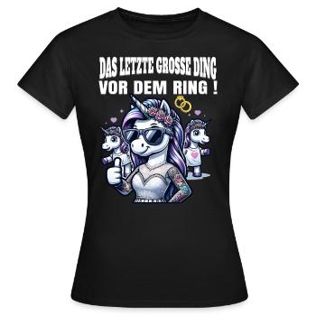 Enterrement de vie de garçon Mariée Enterrement de vie de jeune fille Grondement de femmes - T-shirt Femme - noir - Devant - AI Model Female 172 dark (172cm)