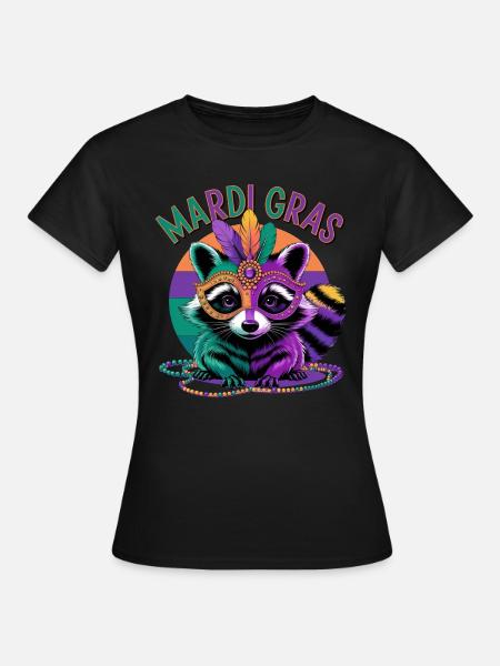 Mardi Gras Outfit & dress for women & men kids - Frauen T-Shirt - Schwarz