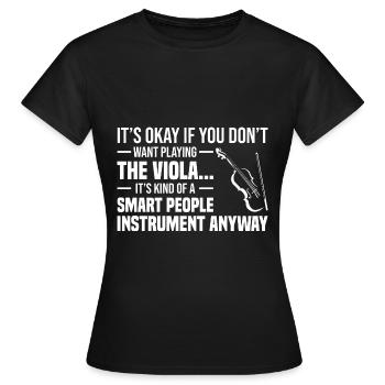 Bratsche - Frauen T-Shirt - Schwarz - Vorne - AI Model Female 172 dark (172cm)