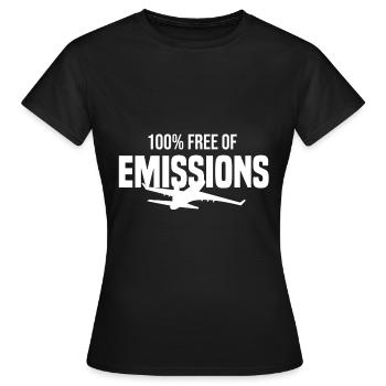 100% sans émissions - planeur - T-shirt Femme - noir - Devant - AI Model Female 172 dark (172cm)