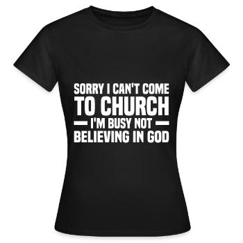 Atheismus - Frauen T-Shirt - Schwarz - Vorne - AI Model Female 172 dark (172cm)