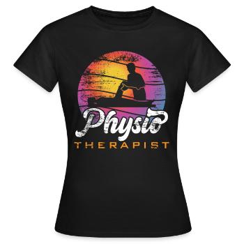 Physiothérapeute - T-shirt Femme - noir - Devant - AI Model Female 172 dark (172cm)