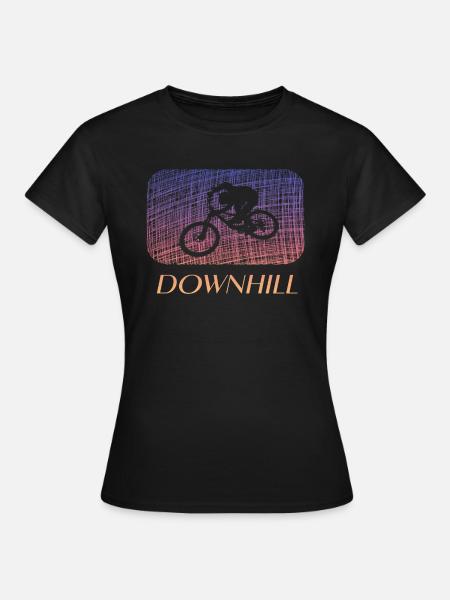 Downhill biken MTB - Frauen T-Shirt - Schwarz