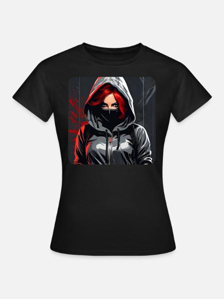 Cooles Gothik Girl - Frauen T-Shirt - Schwarz