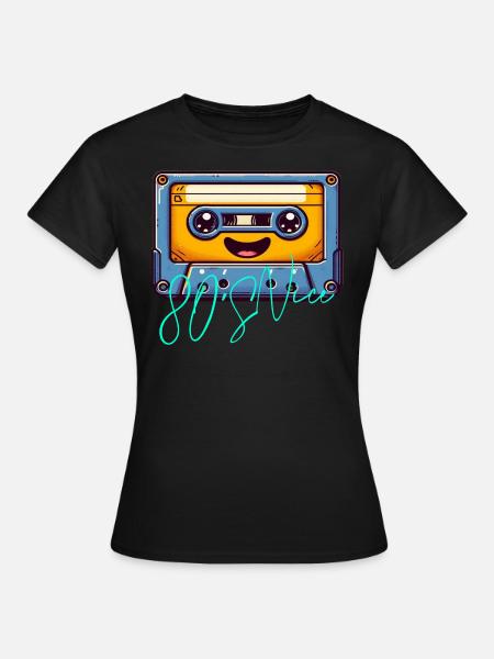 80er Jahre - Frauen T-Shirt - Schwarz