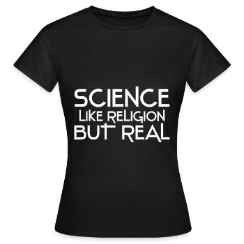 Atheismus Wissenschaft - Frauen T-Shirt - Schwarz - Vorne - AI Model Female 172 dark (172cm)
