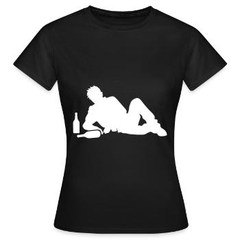Drunk Drunk Man Boozing - Women's T-Shirt - black - Front - AI Model Female 172 dark (172cm)