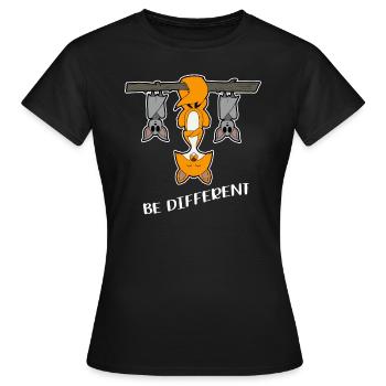 Be Different - Women's T-Shirt - black - Front - AI Model Female 172 dark (172cm)