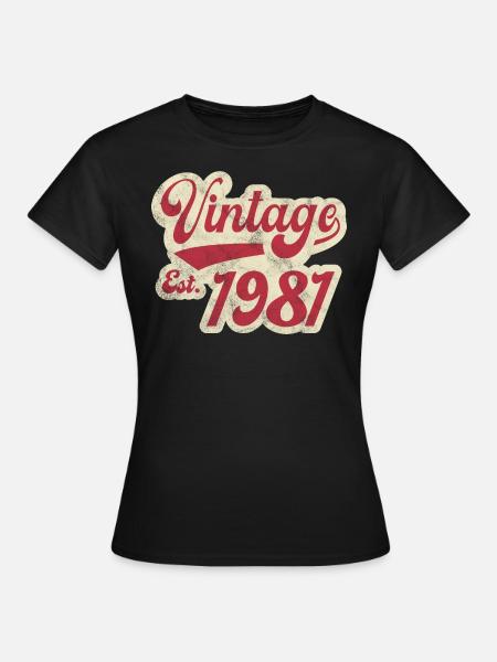Jahrgang Est 1981 - Frauen T-Shirt - Schwarz