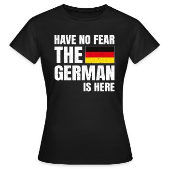 N’ayez crainte L’allemand est là Deutscher - T-shirt Femme - noir - Devant - AI Model Female 172 dark (172cm)