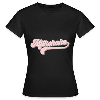Milkshake | Les couleurs peuvent être modifiées - T-shirt Femme - noir - Devant - AI Model Female 172 dark (172cm)