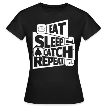 Baseball Catcher lustiger Spruch - Frauen T-Shirt - Schwarz - Vorne - AI Model Female 172 dark (172cm)