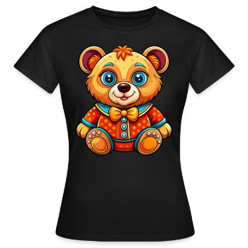 Joli nounours - T-shirt Femme - noir - Devant - AI Model Female 172 dark (172cm)