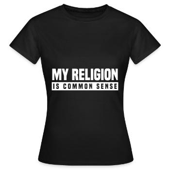 Atheismus - Frauen T-Shirt - Schwarz - Vorne - AI Model Female 172 dark (172cm)