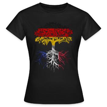 Deutscher mit französischen Wurzeln - Frauen T-Shirt - Schwarz - Vorne - AI Model Female 172 dark (172cm)