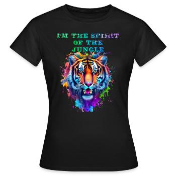 Je suis l’ de la jungle - T-shirt Femme - noir - Devant - AI Model Female 172 dark (172cm)