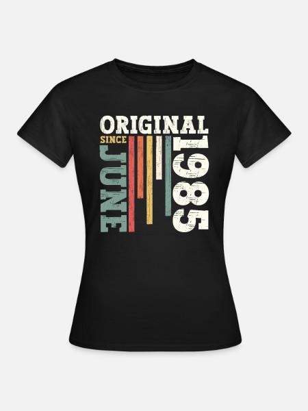 Original Juin 1985 Millésime 1985 Anniversaire 1985 - T-shirt Femme - noir