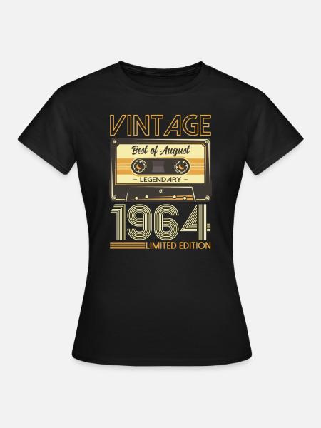 60. Geburtstag Original August 1964 Jahrgang 1964 - Frauen T-Shirt - Schwarz