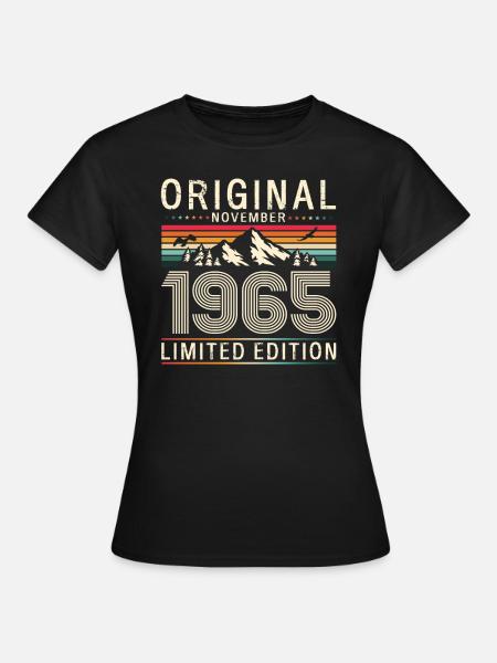 60. Geburtstag Original November 1965 Jahrgang 65 - Frauen T-Shirt - Schwarz