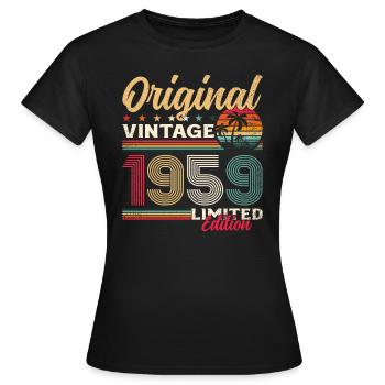 66. Geburtstag Original Jahrgang 1959 - Frauen T-Shirt - Schwarz - Vorne - AI Model Female 172 dark (172cm)
