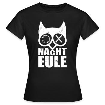 Nachteule Rave Party Techno Schlaflos - Frauen T-Shirt - Schwarz - Vorne - AI Model Female 172 dark (172cm)