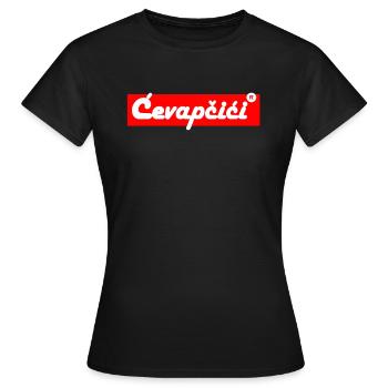 Cevapcici - Balkan Grill & Specialty - Cevape - Women's T-Shirt - black - Front - AI Model Female 172 dark (172cm)
