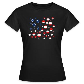 United States of America - Frauen T-Shirt - Schwarz - Vorne - AI Model Female 172 dark (172cm)