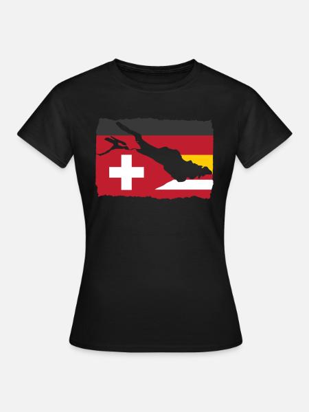 Urlaubsregion Bodensee Deutschland Schweiz Austria - Dame-T-shirt - sort