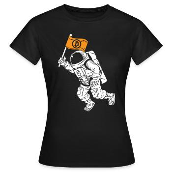 Bitcoin Atronaut Bitcoin to the Moon Bitcoin - Women's T-Shirt - black - Front - AI Model Female 172 dark (172cm)