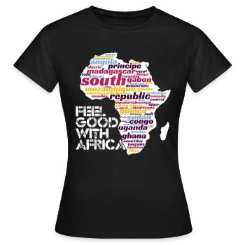 Afrika Zimbabwe Urlaub Geschenk T-shirt - Frauen T-Shirt - Schwarz - Vorne - AI Model Female 172 dark (172cm)