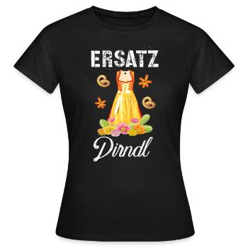 Dirndl Lustiger Spruch T-Shirt Festzelt Bussi - Frauen T-Shirt - Schwarz - Vorne - AI Model Female 172 dark (172cm)