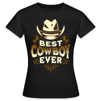 Cowboy Western Cowboy Hat Wild West Howdy - T-shirt Femme - noir - Devant - AI Model Female 172 dark (172cm)