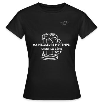 3 ème Mi-temps - T-shirt Femme - noir - Devant - AI Model Female 172 dark (172cm)