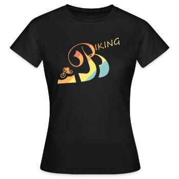 Biking - Frauen T-Shirt - Schwarz - Vorne - AI Model Female 172 dark (172cm)