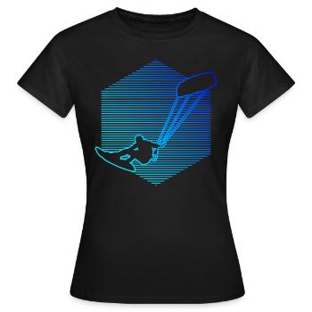 Kitesurf Kitesurf Kitesurf Kitesurfer Hommes - T-shirt Femme - noir - Devant - AI Model Female 172 dark (172cm)