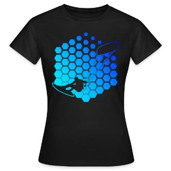 Kitesurf Kitesurf kitesurfer - T-shirt Femme - noir - Devant - AI Model Female 172 dark (172cm)