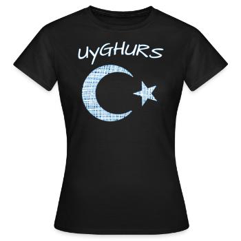 Uyghurs Uiguren Xinjiang - Frauen T-Shirt - Schwarz - Vorne - AI Model Female 172 dark (172cm)