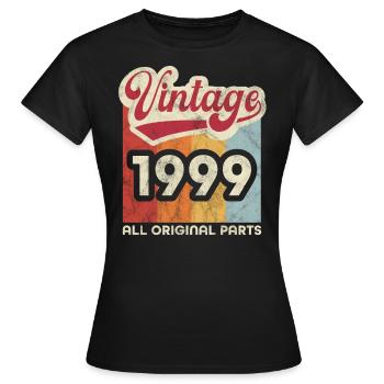 Jahrgang 1999 - Frauen T-Shirt - Schwarz - Vorne - AI Model Female 172 dark (172cm)