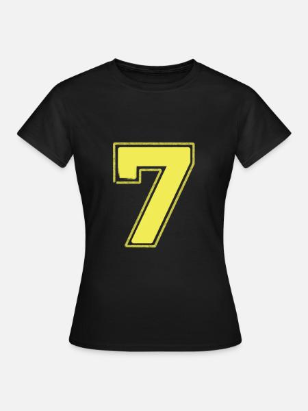 7 Sieben - Frauen T-Shirt - Schwarz