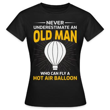Montgolfière Montgolfière Montgolfière - T-shirt Femme - noir - Devant - AI Model Female 172 dark (172cm)