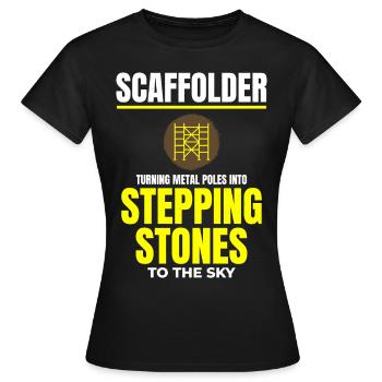 Scaffolder Scaffold Builder Scaffolding Platform - Women's T-Shirt - black - Front - AI Model Female 172 dark (172cm)