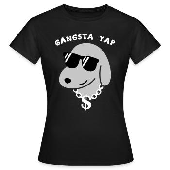 Gangsta Yap - Frauen T-Shirt - Schwarz - Vorne - AI Model Female 172 dark (172cm)