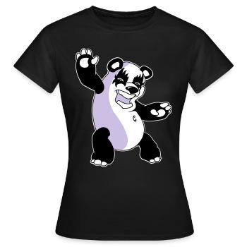 Panda Kiss - Frauen T-Shirt - Schwarz - Vorne - AI Model Female 172 dark (172cm)